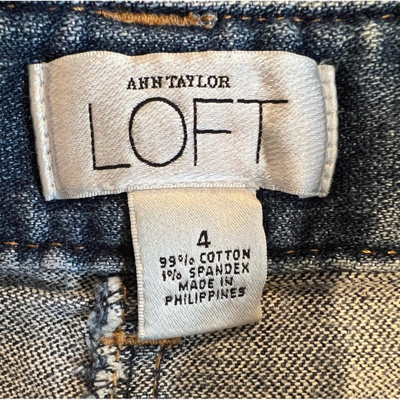 Ann Taylor Loft Women’s Denim Goucho Jeans capris Coulotts 4 - Picture 5 of 10